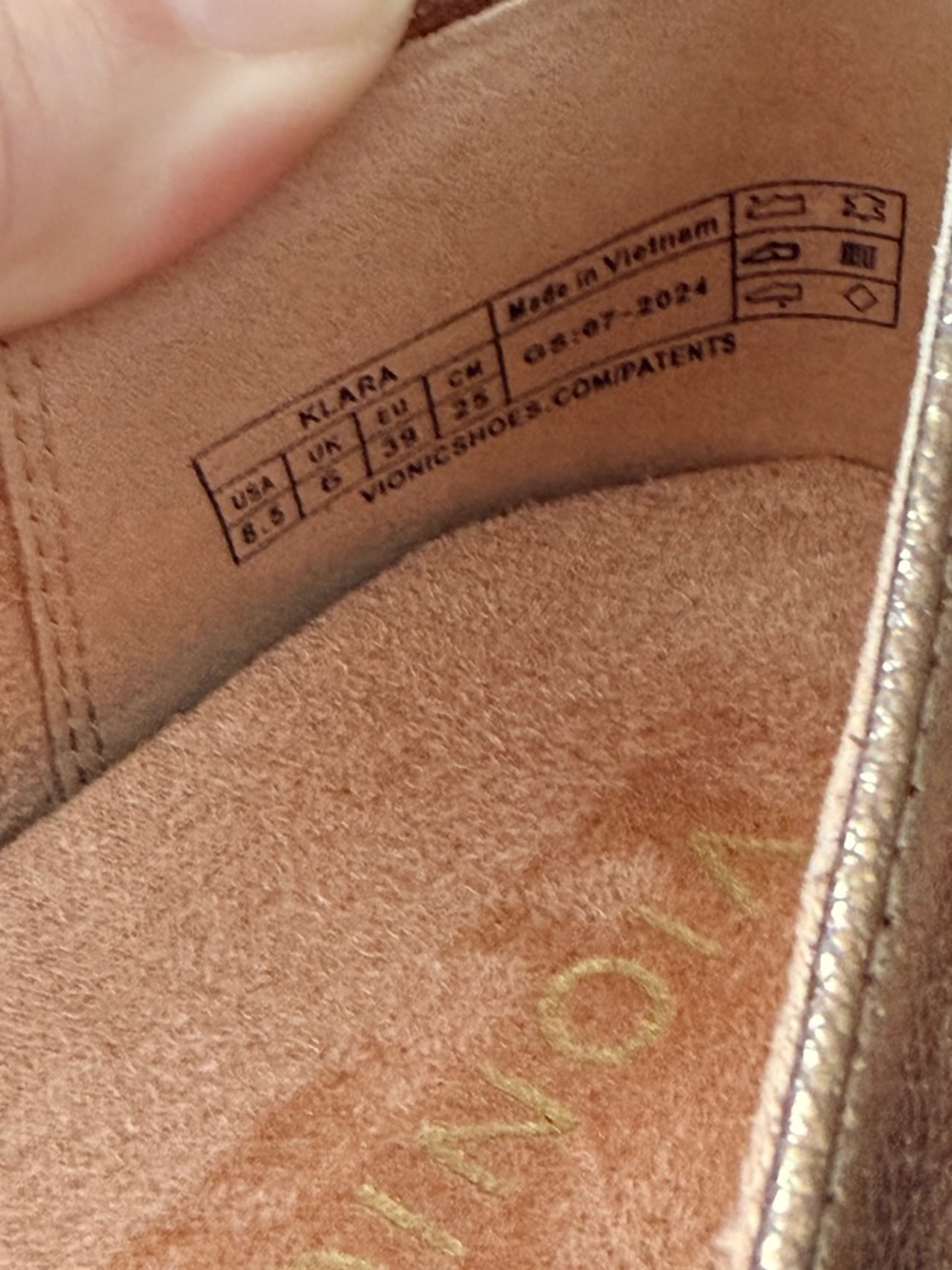 Vionic Women’s Bronze Ballet Flats with Bow - Picture 5 of 7